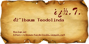 Ölbaum Teodolinda névjegykártya